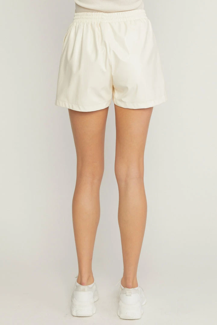 Purple Door Boutique Summer Nights Ivory Leather Shorts 5 Purple Door Boutique Summer Nights Ivory Leather Shorts