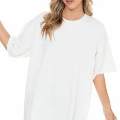 Purple Door Boutique New Arrivals Everyday Classic Ivory Distressed Tee