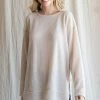 Purple Door Boutique Waffle Knit Life Ivory Top New Arrivals