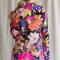 Purple Door Boutique Ladies' Summer Wishes Black Floral Blazer
