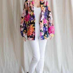 Purple Door Boutique Ladies' Summer Wishes Black Floral Blazer