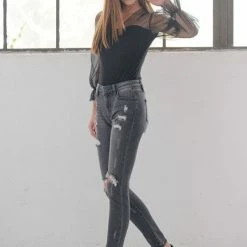 Kan Can Jeans Kan Can Light Black Skinny Jeans