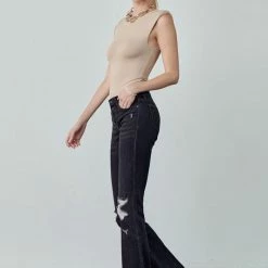 Kan Can Dark Grey Flare Jeans Ladies'