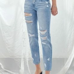 Ladies' Kan Can High Rise Mom Fit Jeans