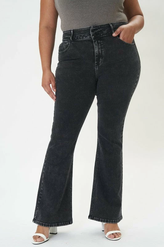 Ladies' Kan Can Ultra High Rise Black Flare Jeans 5 Ladies' Kan Can Ultra High Rise Black Flare Jeans