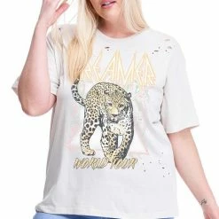 Purple Door Boutique Dreamer World Tour Khaki Tee New Arrivals