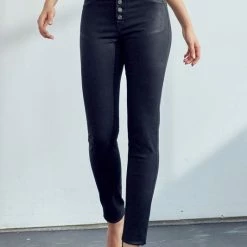 Kan Can Jeans New Arrivals Kan Can Coated Black Skinny Jeans