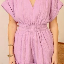 Purple Door Boutique New Arrivals Sunset Cruise Lavender Romper
