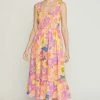 Purple Door Boutique Vacation Florals Lavender Midi Dress New Arrivals