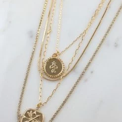Purple Door Boutique Corrales Layered Coin Necklace Jewelry