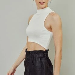 New Arrivals Kan Can Faux Leather Black Shorts