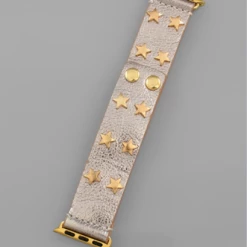 Purple Door Boutique Studded Stars Silver Apple Watch Band 38mm