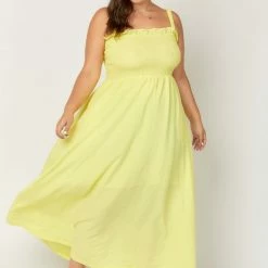 Purple Door Boutique Forever Vacation Lemon Maxi Dress New Arrivals
