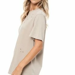 Purple Door Boutique Leopard Print Skull Taupe Tee New Arrivals