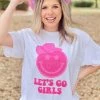 Purple Door Boutique Let's Go Girls Graphic Tee