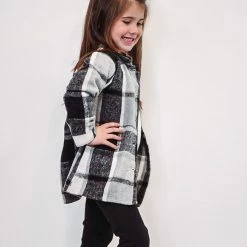 Purple Door Boutique Youth Black And White Plaid Shacket New Arrivals