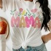 Purple Door Boutique Floral Mama White Graphic Tee New Arrivals