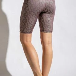 Purple Door Boutique Geo Foil Print Mauve Biker Shorts 7 Purple Door Boutique Geo Foil Print Mauve Biker Shorts