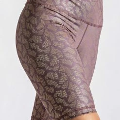 Purple Door Boutique Geo Foil Print Mauve Biker Shorts 8 Purple Door Boutique Geo Foil Print Mauve Biker Shorts
