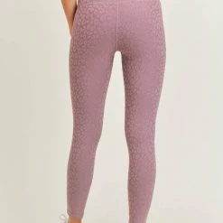 Mono B Athleisure Mono B Mauve Leopard Print Leggings