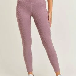 Mono B Athleisure Mono B Mauve Leopard Print Leggings