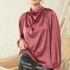 Purple Door Boutique New Arrivals Midnight Kisses Merlot Satin Top