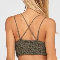 Purple Door Boutique Ladies' 'Lace In Love' Padded Bralette - Olive