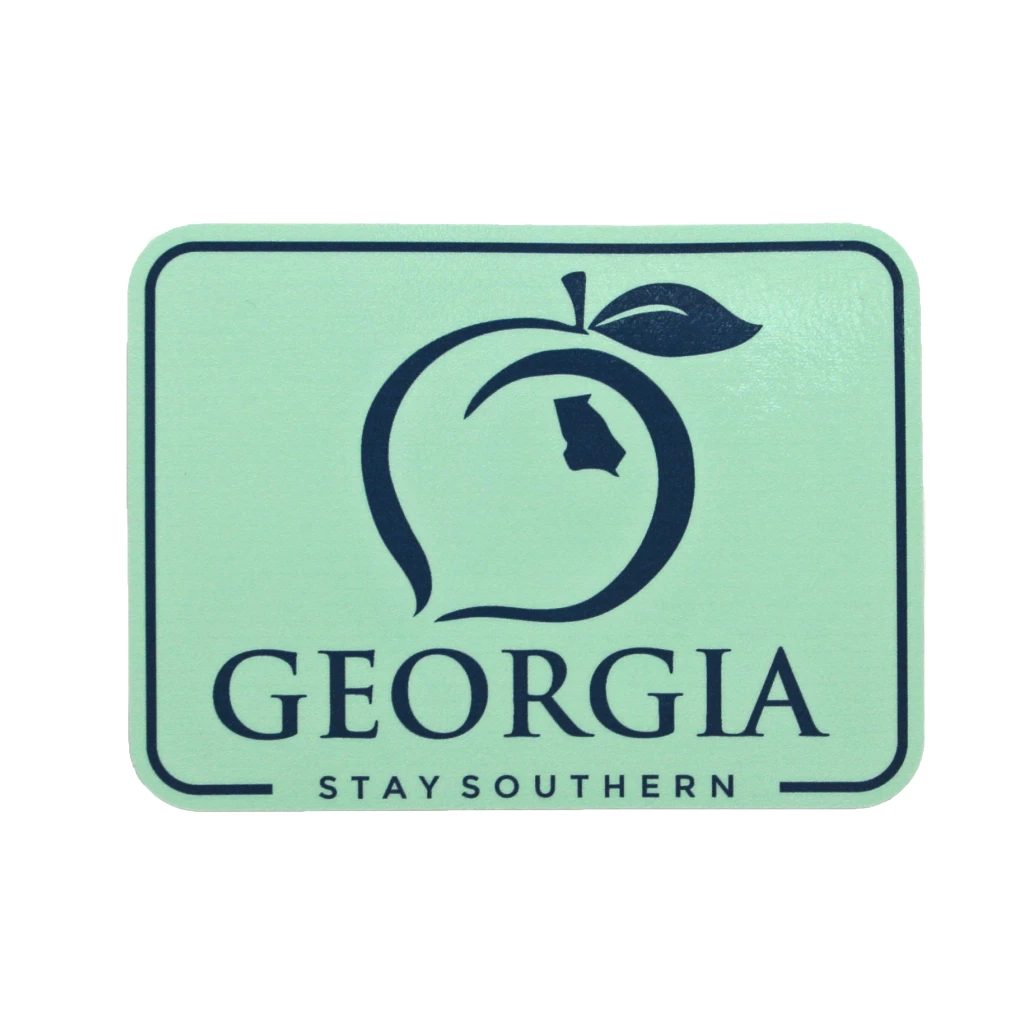 Peach State Pride 'GA Patch' Decal - Mint Accessories/Gifts 1 Peach State Pride 'GA Patch' Decal - Mint Accessories/Gifts