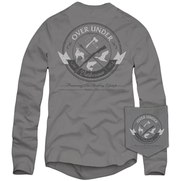 T-Shirts Over Under 'Traditional Outdoorsman' Long Sleeve - Grey 1 T-Shirts Over Under 'Traditional Outdoorsman' Long Sleeve - Grey