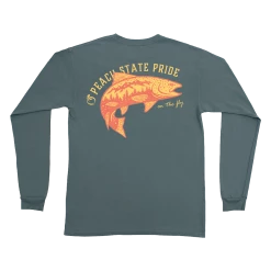 Peach State Pride 'Jumping Trout' Long Sleeve - Sage T-Shirts