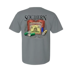 Southern Strut Don't Tread Shell Clays Short Sleeve - Granite T-Shirts