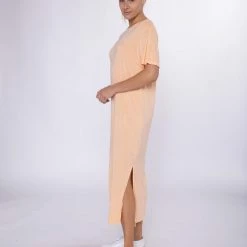 Mono B Athleisure Mono B Apricot T-Shirt Maxi Dress