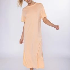 Mono B Athleisure Mono B Apricot T-Shirt Maxi Dress
