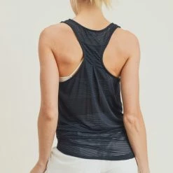 Mono B Athleisure Mono B Black Mesh Racerback Tank Top New Arrivals 7 Mono B Athleisure Mono B Black Mesh Racerback Tank Top New Arrivals