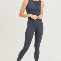 Mono B Athleisure Mono B Black Cut Out Back Seamless Hybrid Sports Bra