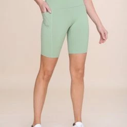 Mono B Athleisure Mono B Fair Green Essential Biker Shorts New Arrivals