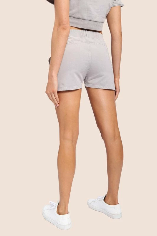 Mono B Athleisure Mono B Light Grey Shorts 4 Mono B Athleisure Mono B Light Grey Shorts