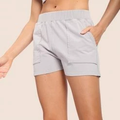 Mono B Athleisure Mono B Light Grey Shorts