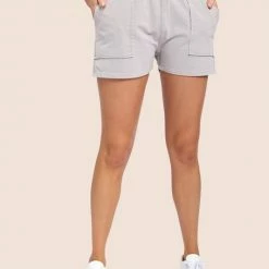 Mono B Athleisure Mono B Light Grey Shorts