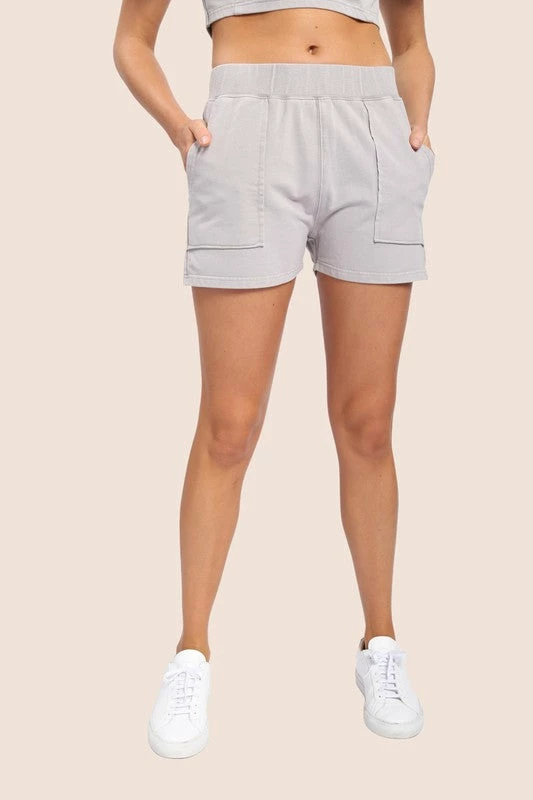 Mono B Athleisure Mono B Light Grey Shorts 2 Mono B Athleisure Mono B Light Grey Shorts