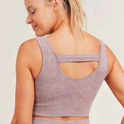 Mono B Athleisure New Arrivals Mono B Mauve Cut Out Back Seamless Hybrid Sports Bra 6 Mono B Athleisure New Arrivals Mono B Mauve Cut Out Back Seamless Hybrid Sports Bra