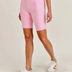 Mono B Athleisure Mono B Staying Sassy Pink Floral Biker Shorts