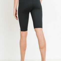 Mono B Athleisure Mono B Colorblock Black White Biker Shorts Ladies'