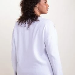 Purple Door Boutique Ladies' Mono B White Distressed Pullover Top 13 Purple Door Boutique Ladies' Mono B White Distressed Pullover Top