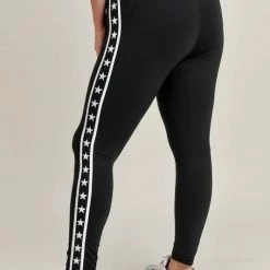 Purple Door Boutique Mono B Stars And Stripes Black Leggings