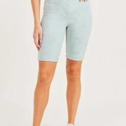 Mono B Athleisure Ladies' Mono B Camo Jacquard Surf Spray Biker Shorts