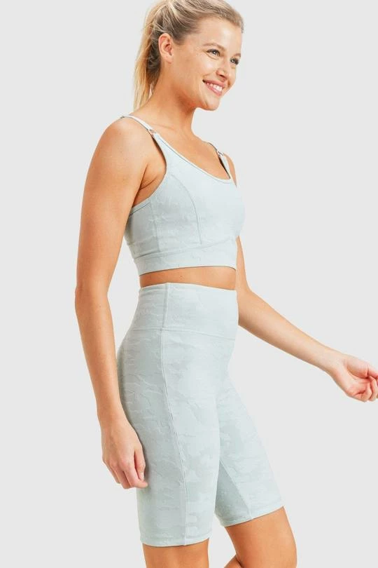 Mono B Athleisure Ladies' Mono B Textured Camo Surf Spray Sports Bra 4 Mono B Athleisure Ladies' Mono B Textured Camo Surf Spray Sports Bra