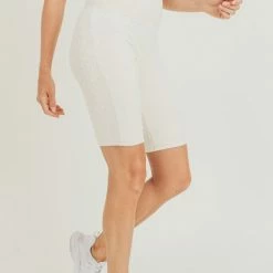 Mono B Athleisure Summer SALE Mono B Staying Sassy Natural Textured Biker Shorts