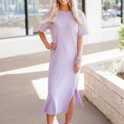 Mono B Athleisure Mono B Orchid T-Shirt Maxi Dress New Arrivals