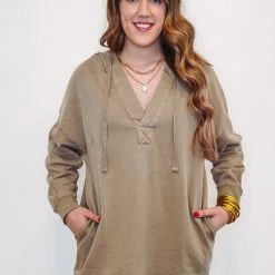 Mono B Athleisure Mono B Mushroom Longline Hoodie Pullover